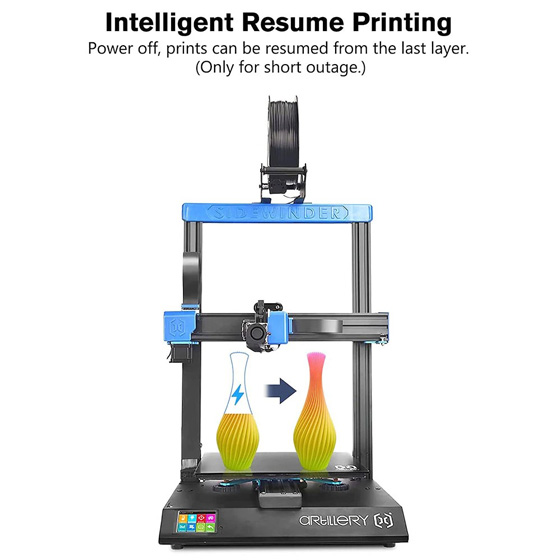 artillery sidewinder x2 3d printer druck fortsetzen dragoncut