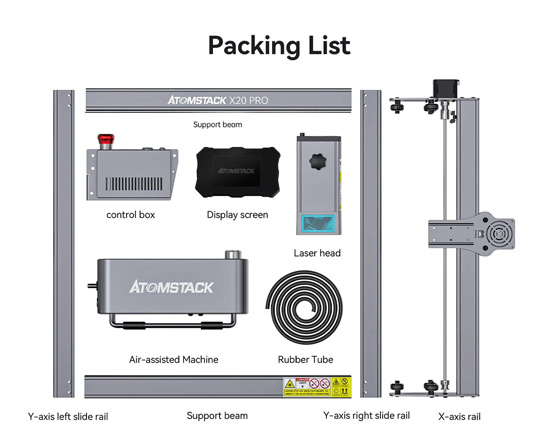 atomstack x20 pro parts teile1 dragoncut