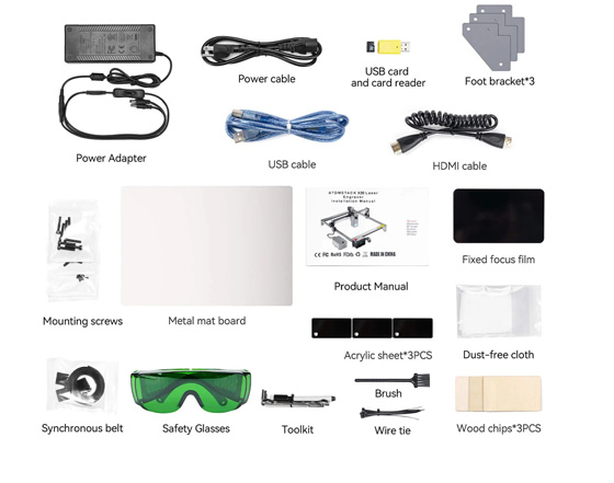 atomstack x20 pro parts teile2 dragoncut