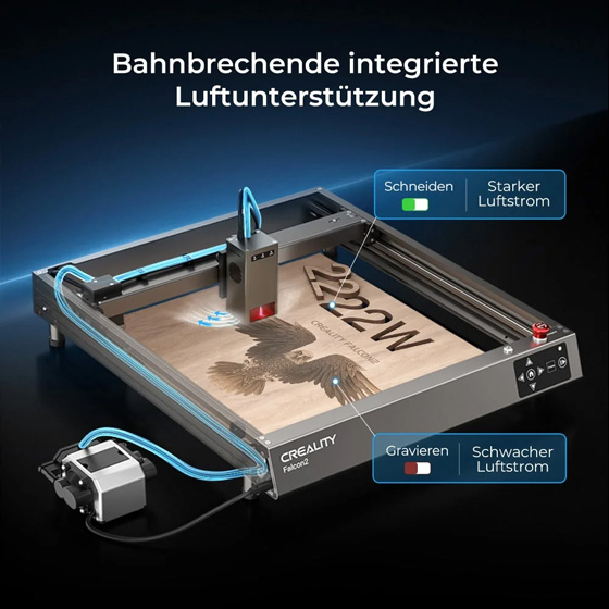 creality integrierte luftunterstuetzung airassist dragoncut