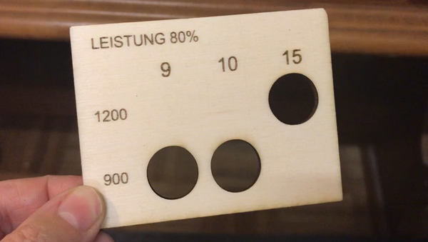 Schnittparameter für verschiedene Schnittgeschwindigkeiten