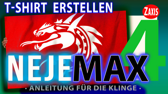 Neje MAX 4 - Plotterfolie schneiden und T-Shirt Druck