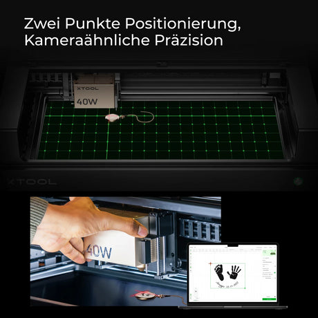 xtool s1 zwei punkt positionierung